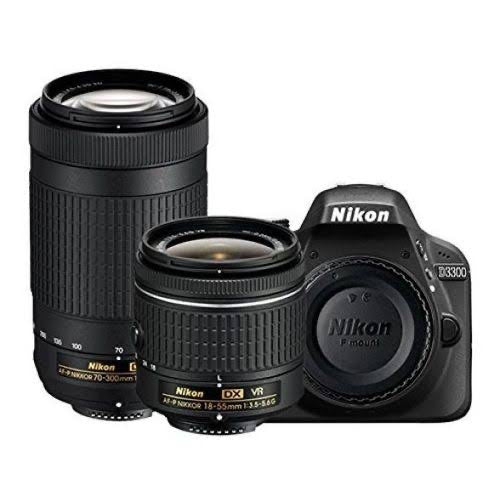 NIKON D3300 DSLR CAMERA bundle lens 18-55MM & 70-300MM (used)