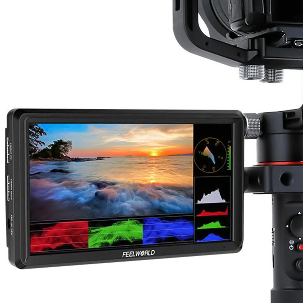 FEELWORLD FW568 V3 6 Inch 3D LUT DSLR Camera Field Monitor, IPS Full HD 1920 X 1152, Support HDMI Input Output Tilt Arm