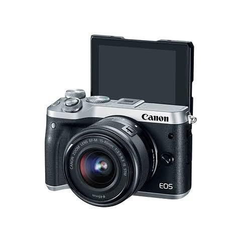 Canon EOS M6 Mirrorless Digital Camera with 15-45mm STM Lens Kit silver (used)