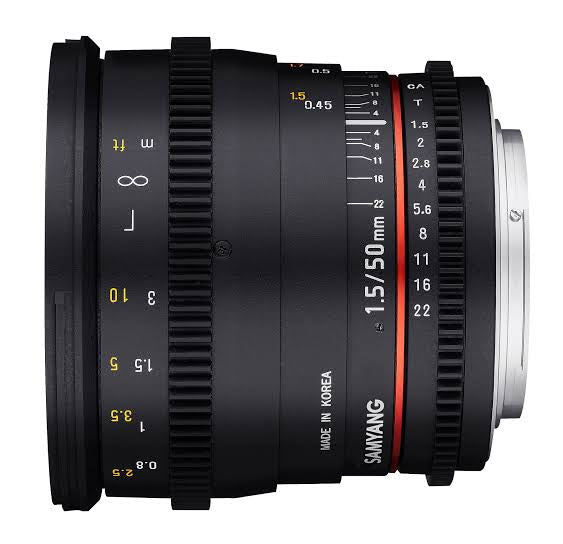 Samyang 50mm T1.5 VDSLR AS UMC Lens for Canon EF