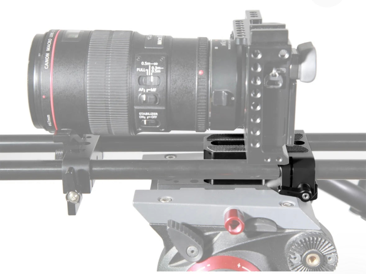 Baseplate with Dual 15mm Rod Clamp
