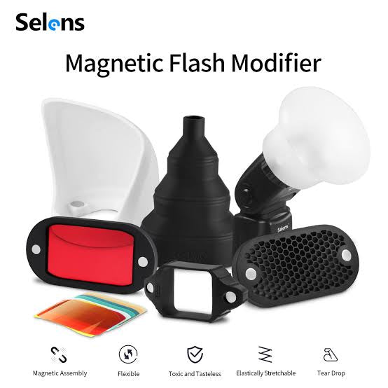 Selens Magnetic Silicone Light Diffuser Rubber Modular Flash Accessory for Camera Speedlite