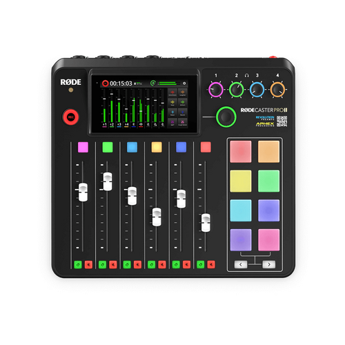 Rodecaster Pro II Integrated
Audio Production Studio, Brand New.