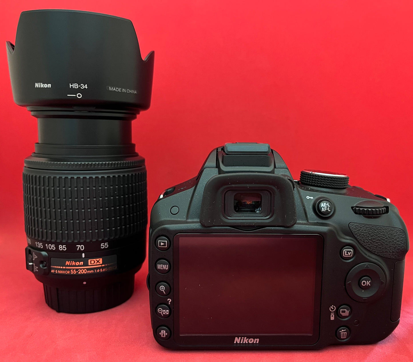 Nikon D3200 Camera 24.2 MP CMOS Digital SLR with 18-55mm & 55-200mm lens