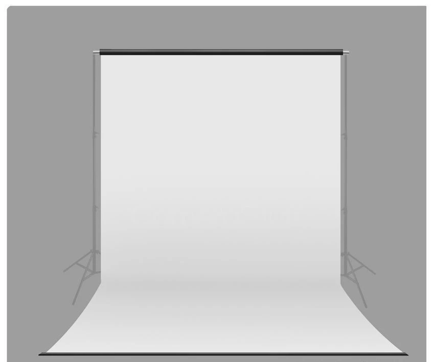 PVC Black and White Studio Backdrop 6x3 meter
