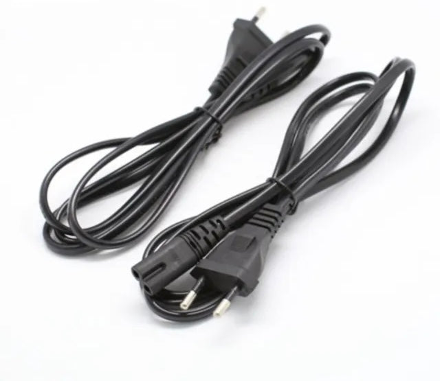 Figure-8 (C7/C8) to EU 2 Pin
Power Cord Cable (2 cable)