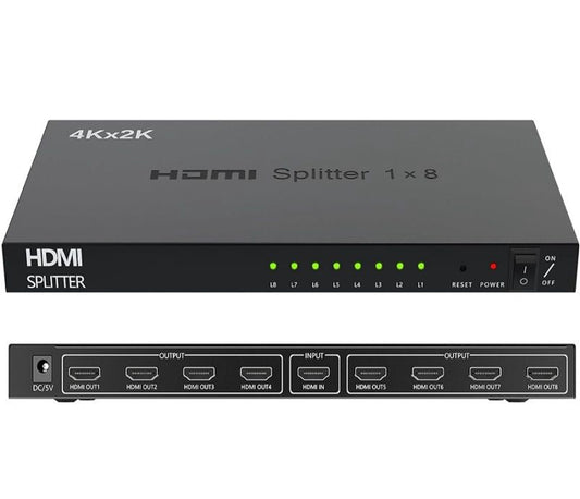 1 in 8 Out HDMI/HDTV Splitte r- Support 4Kx2K Ultra HD&3D