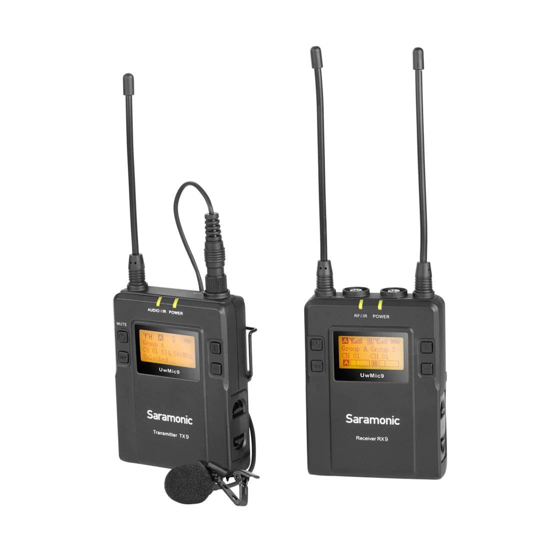 Saramonic UwMIC9 RX9+TX9 UHF Wireless Mic System, Dual-Channel Receiver (used)