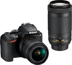 Nikon D3500 +  w/AF-P 18-55mm VR Lens & 70-300mm Dual Zoom Lens (pre-owned)