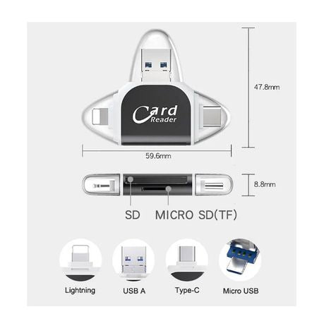 Earldom 6-in-1 OTG Card Reader