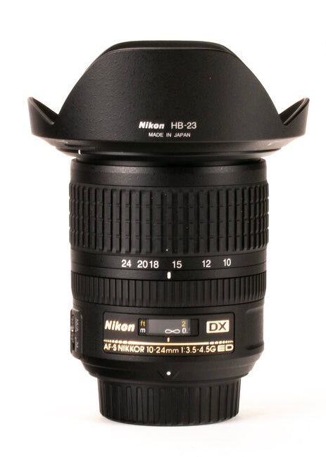 Nikon AF-S 10-24mm f/3.5-4.5 G ED DX Lens (used)