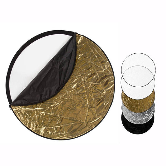 Collapsible Reflector + Scrim Diffuser 80cm (5-in-1)