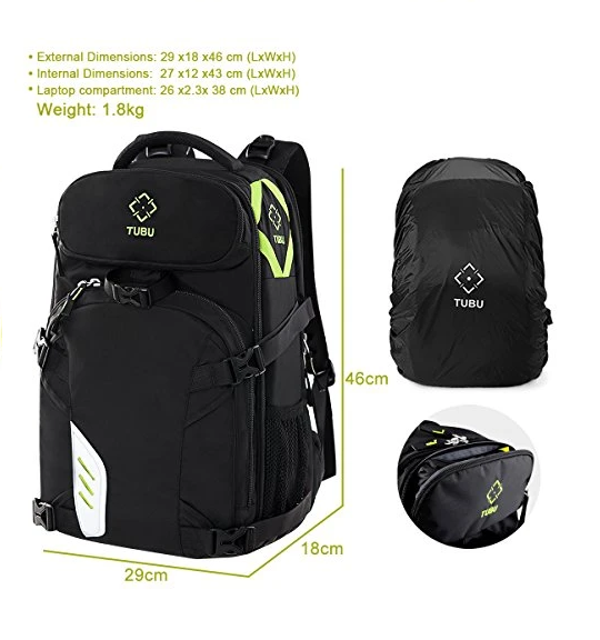 TUBU Professional Laptop Backpack 15.6 inch Laptop for Canon, Nikon, Sony, Panasonic, Pentax, Olympus and More (Accessories)