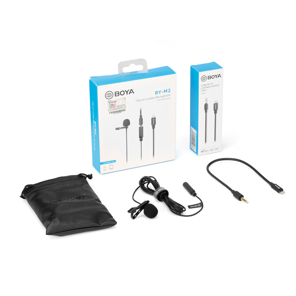 Lavalier Audio Microphone Boya BY-M1 Omnidirectional Boya BY-M2