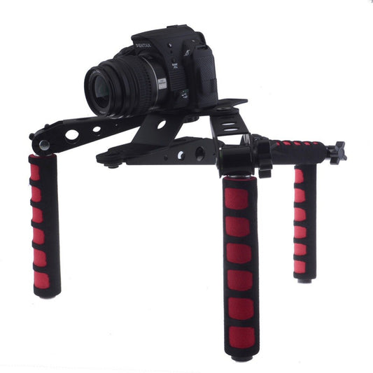 Multifunctional Handles Camera Shoulder Mount for DSLR Camera / Video Camera(Red)